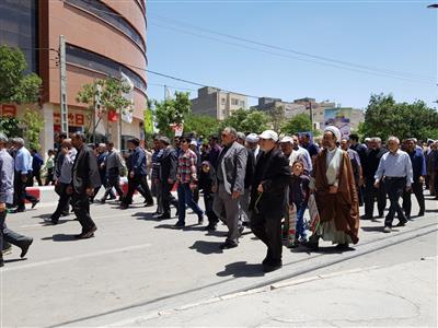 حضور اعضاء و پرسنل شورای اسلامی شهر در مراسم راهپیمائی روز جهانی قدس