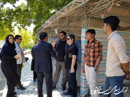 بازدید اعضای شورای اسلامی شهر بجنورد از روند آماده سازی نمایشگاه و جشن شهروندی بمناسبت نکوداشت هفته فرهنگی بجنورد