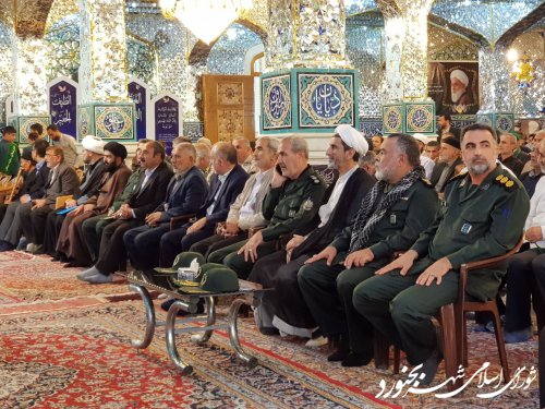 حضور اعضای شورای اسلامی در همایش گرامیداشت هفته دفاع مقدس با حضور سردار قربانی