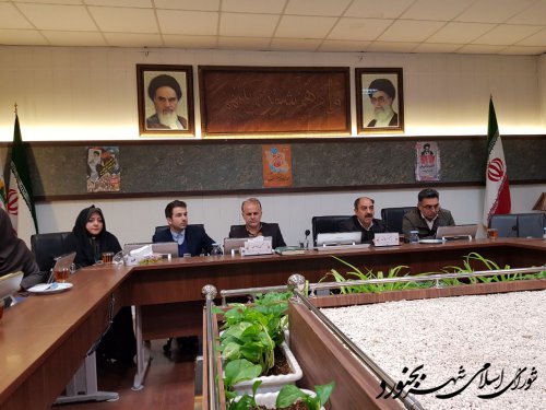 جلسه تلفیقی کمیسیون خدمات و زیست شهری با کمیسیون برنامه، بودجه و سرمایه گذاری شورای اسلامی شهر بجنورد برگزار شد