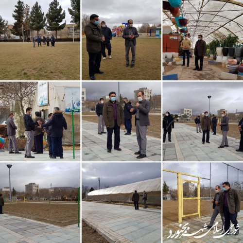 بازدید میدانی ریاست کمیسیون ورزش و جوانان بهمراه ریاست کمیسیون فرهنگی و اجتماعی شورای اسلامی شهر بجنورد از محل پارک شهروند (شهربازی) بجنورد انجام شد.