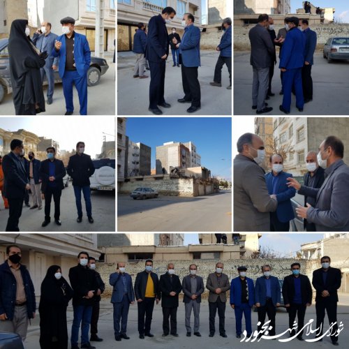 بازگشایی در خیابان جمهوری با حضور ریاست شورا، اعضای شورای اسلامی شهر و شهردار بجنورد