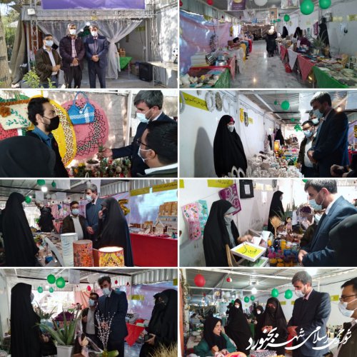 بازدید جمشید عین بیگی رئیس شورای اسلامی شهر بجنورد از نمایشگاه تولیدات و توانمندی های اقتصادی مشاغل خانگی