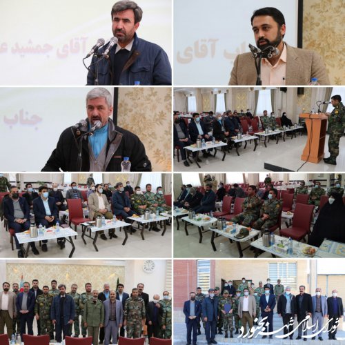 دیدار مشترک شهردار و اعضای شورای اسلامی شهر با فرمانده تیپ ۱۳۰ شهید دلجویان