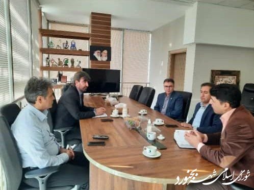 نشست مشترک رئیس شورای اسلامی شهر بجنورد با رئیس پارک علم و فن آوری خراسان شمالی