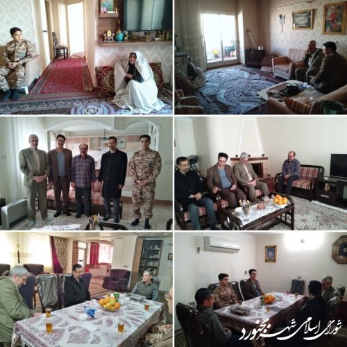 دیدار شورای اسلامی شهر بجنورد با خانواده شهداء و جانبازان بمناسبت گرامیداشت دهه فجر