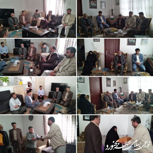 دیدار شورای اسلامی شهر و شهرداری بجنورد با خانواده شهداء و جانبازان بمناسبت گرامیداشت هفته دفاع مقدس