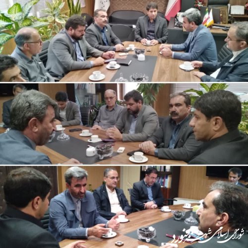 دیدار شورای اسلامی شهر و شهرداری بجنورد با مدیر کل راهداری و حمل و نقل جاده ای خراسان شمالی