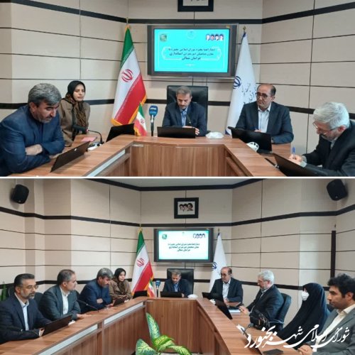 دیدار ریاست و اعضای شورای اسلامی شهر بجنورد با معاون هماهنگی امور عمرانی استانداری خراسان