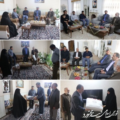 دیدار شورای اسلامی شهر و شهرداری بجنورد با خانواده شهداء  بمناسبت گرامیداشت هفته وحدت و هفته دولت